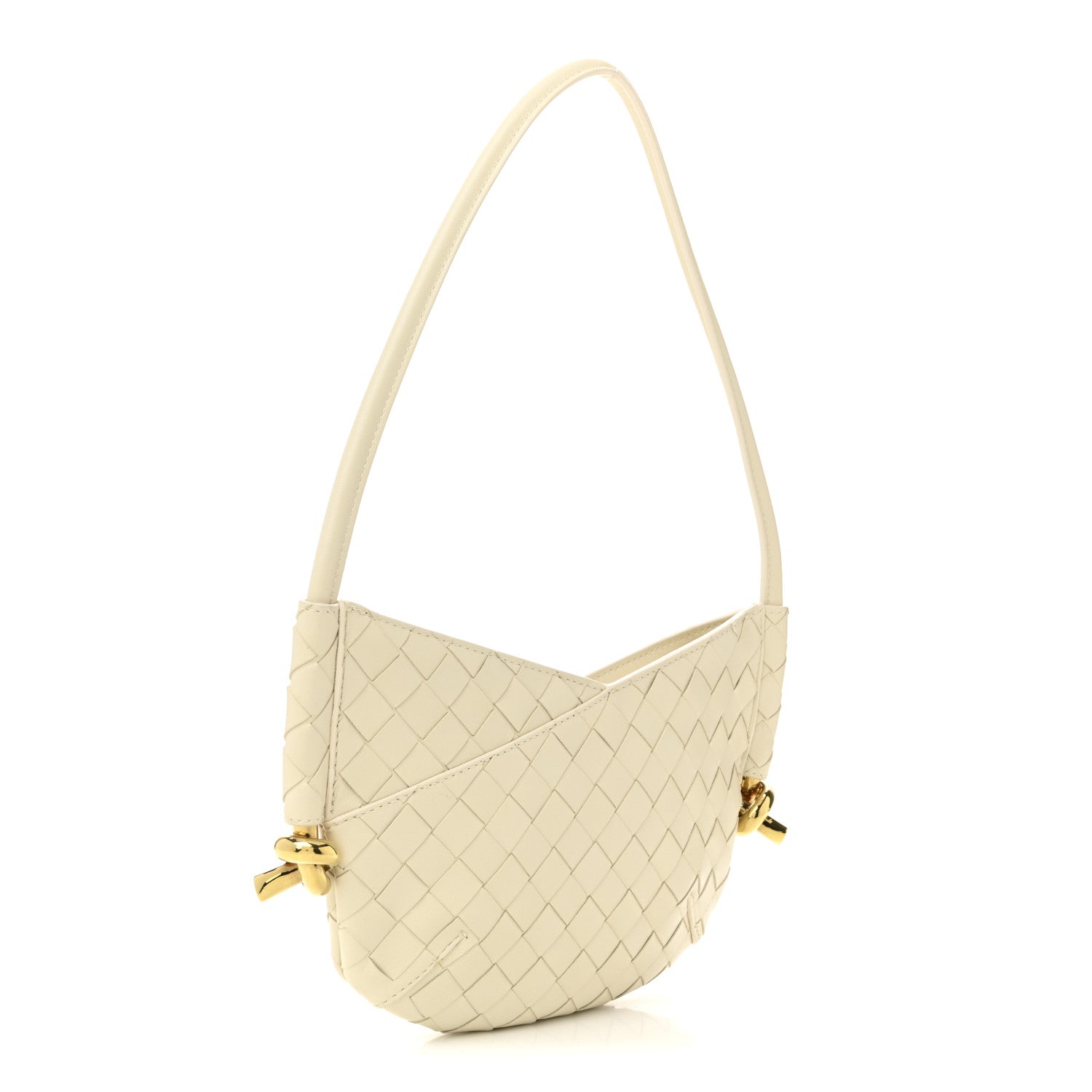 Bottega Veneta Nappa Intrecciato Mini Solstice Shoulder Bag Sea Salt 3 of 9