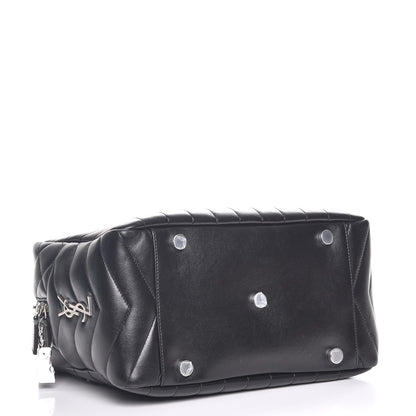 Saint Laurent Calfskin Y Quilted Monogram Medium Loulou Bowling Bag Black 4 of 7