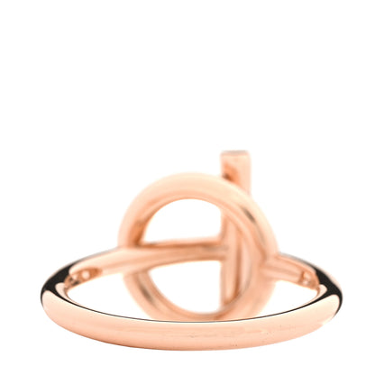 Hermes 18K Rose Gold Diamond PM Echappee Ring 52 6 3 of 5