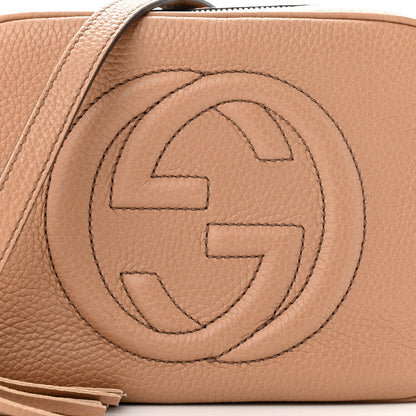 Gucci Pebbled Calfskin Small Soho Disco Bag Camelia 8 of 10