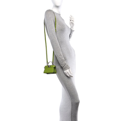 Fendi Shiny Nappa Nano Peekaboo Maxi Handle Satchel Wasabi 2 of 10