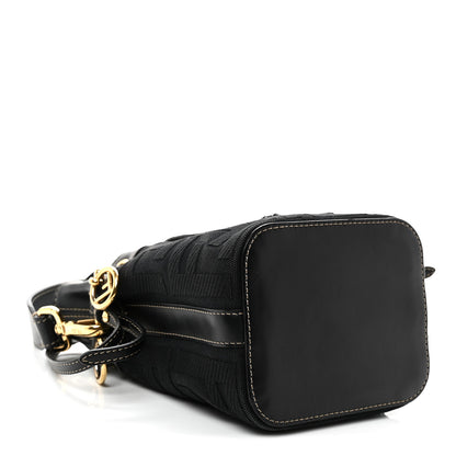 Fendi Canvas Vitello King F is Fendi FF Embroidered Mini Mon Tresor Bucket Bag Black 3 of 9