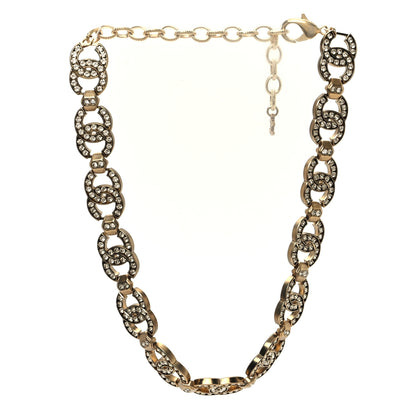 Chanel Crystal CC Link Chain Choker  Gold 3 of 6