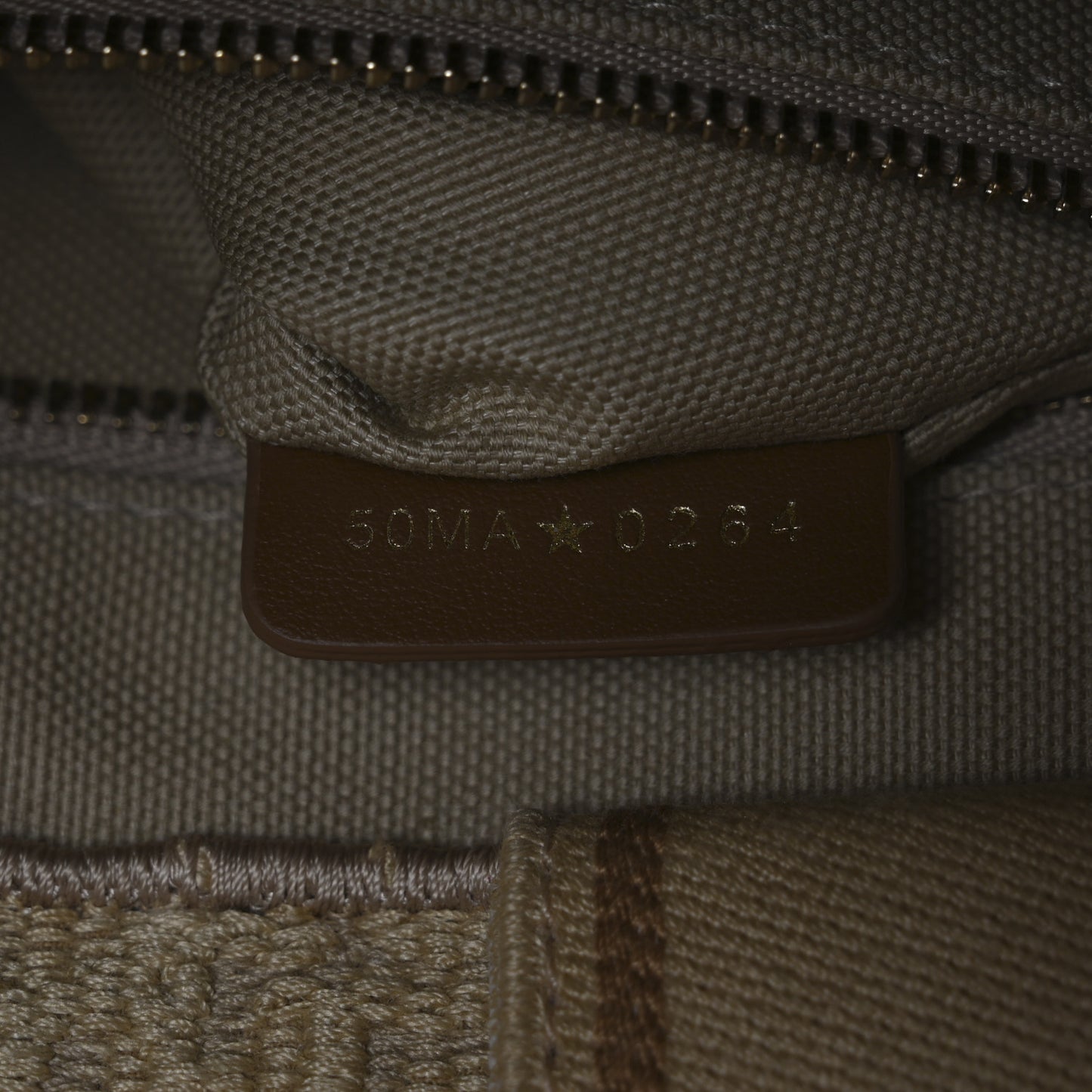 Raffia Calfskin Oblique Embroidered Small Book Tote Beige Camel