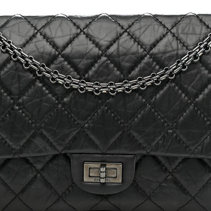 Chanel Aged Calfskin Quilted 2.55 Reissue 226 Flap So Black 9 of 11