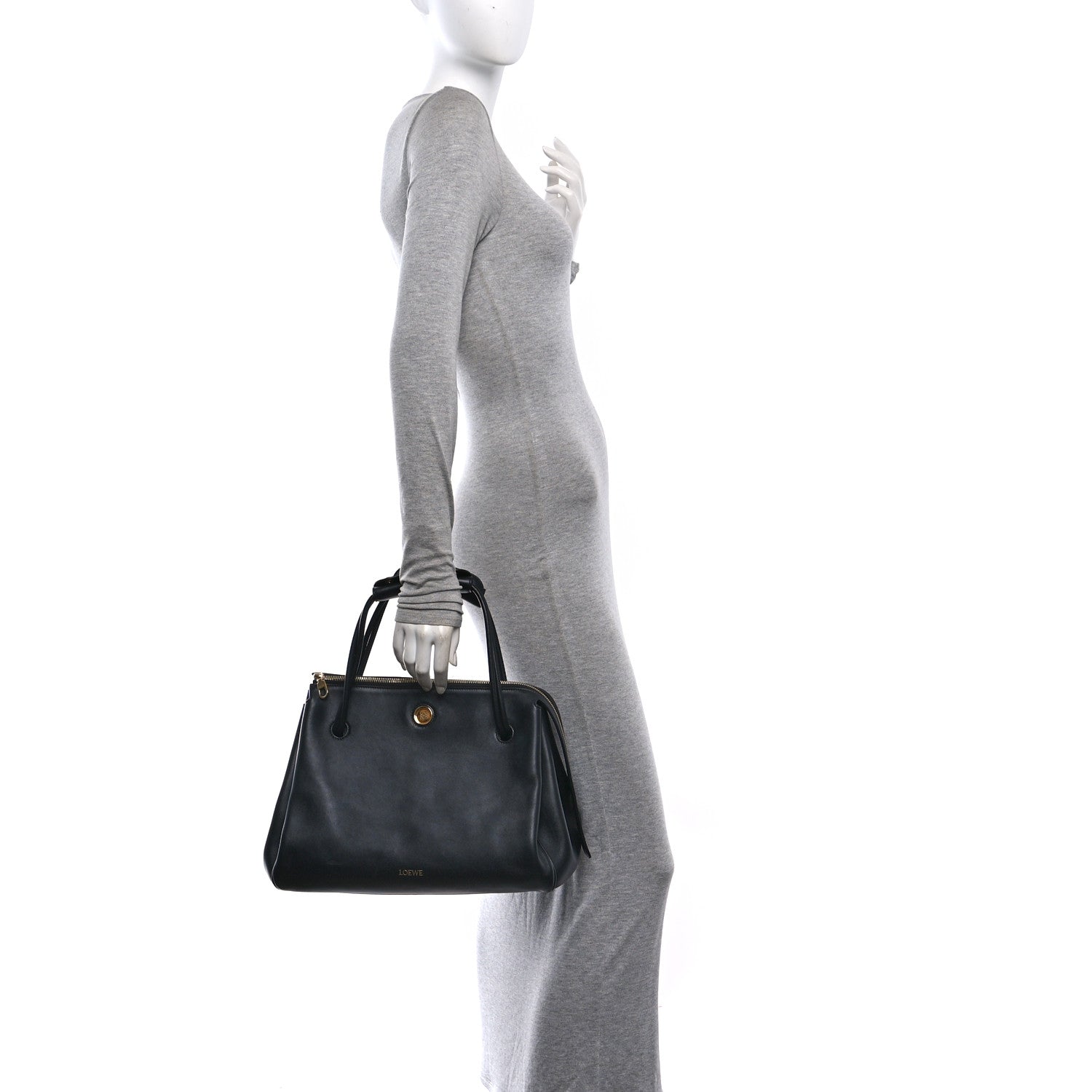 Loewe Supple Calfskin Medium Madrid Bag Black 2 of 9