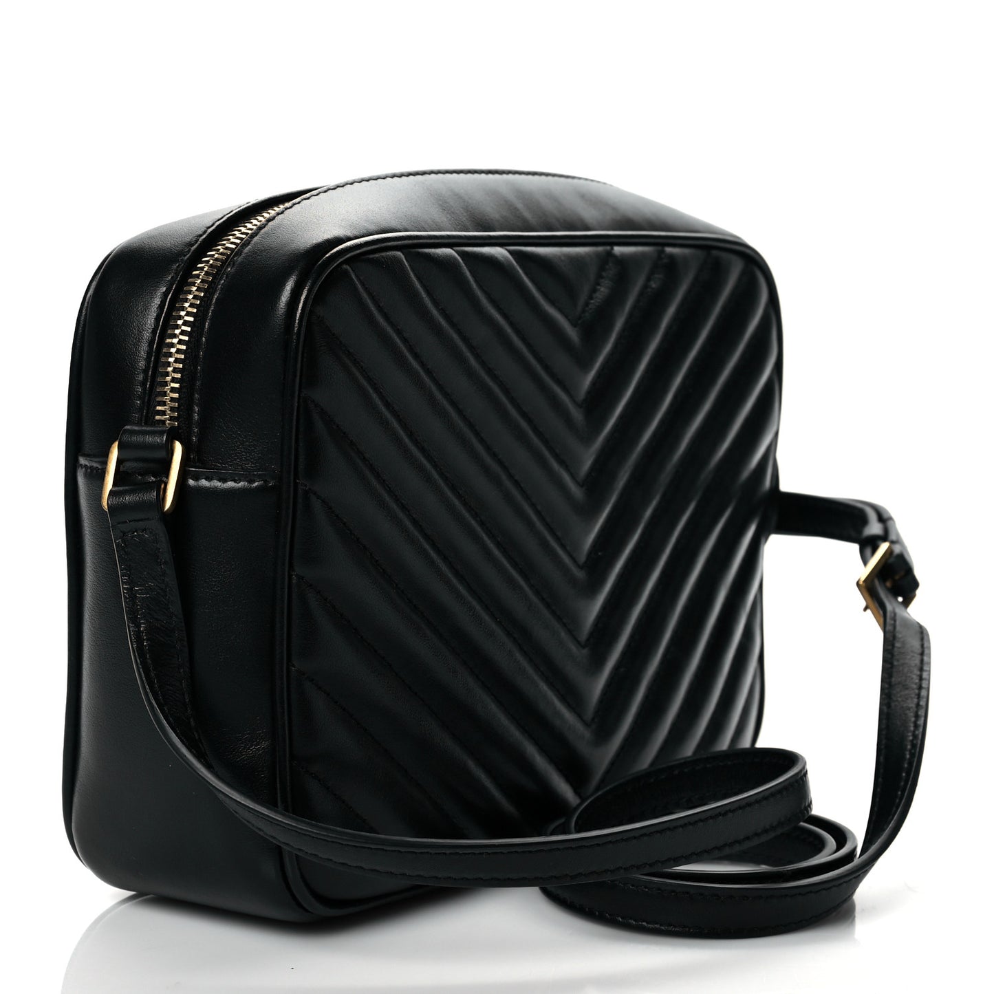 Calfskin Matelasse Monogram Lou Camera Bag Black