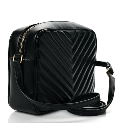 Saint Laurent Calfskin Matelasse Monogram Lou Camera Bag Black 3 of 10