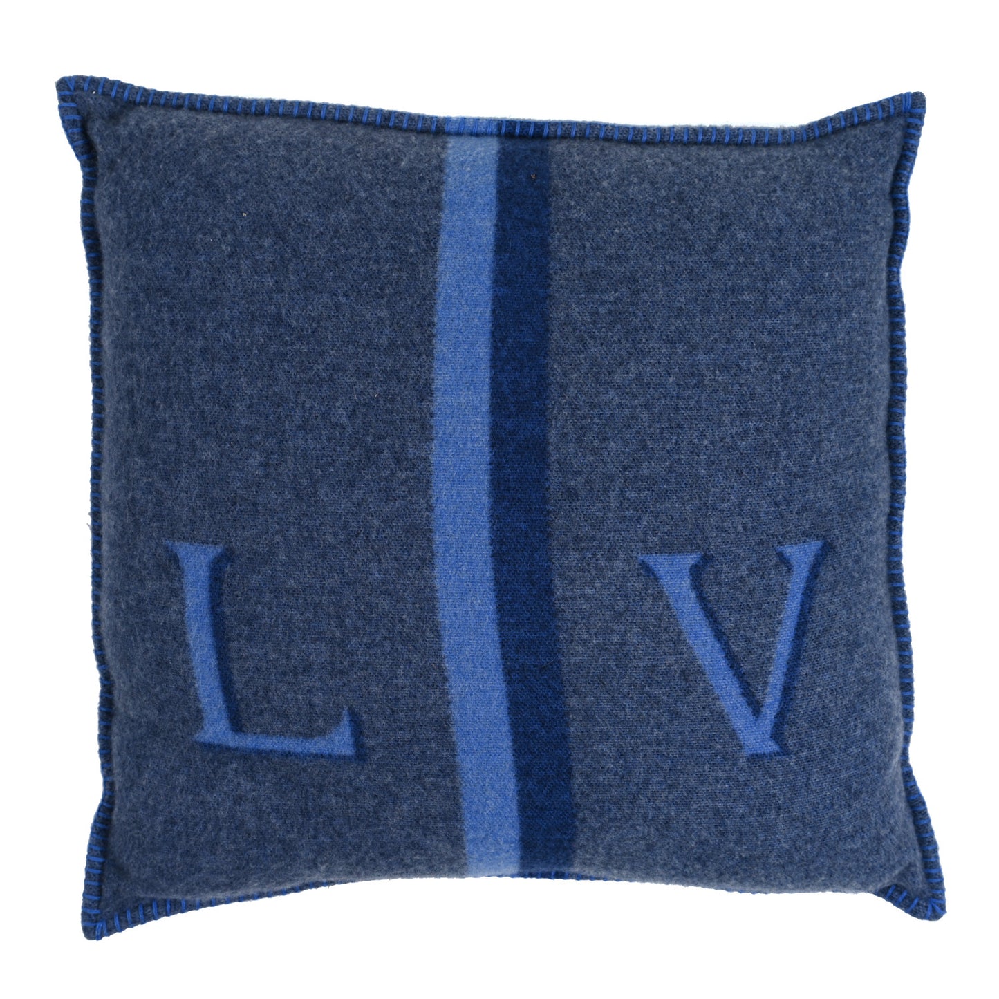 Wool Cashmere Cushion Pillow Blue Gray