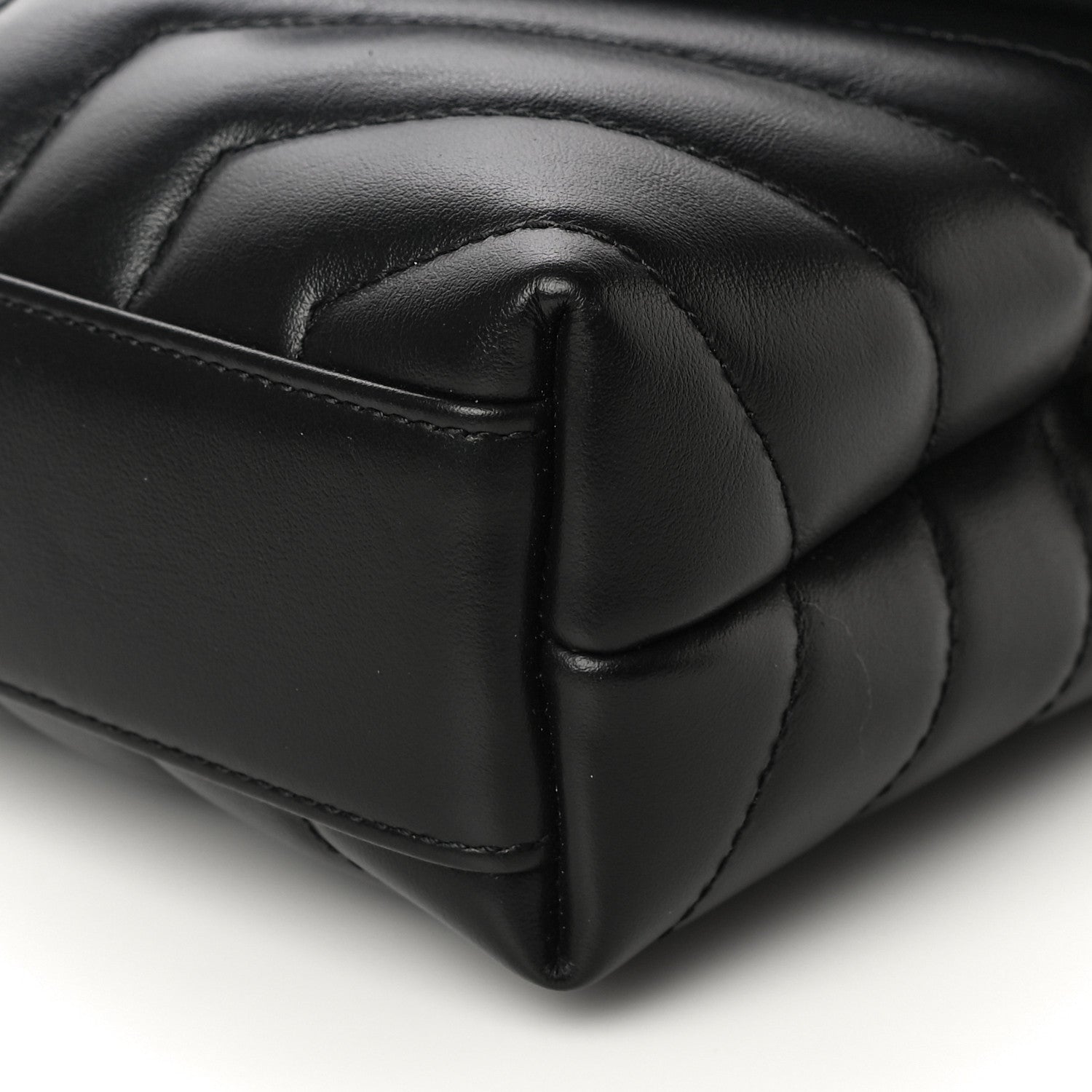 Saint Laurent Calfskin Y Quilted Monogram Toy Loulou Crossbody Bag Black 10 of 11