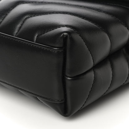 Saint Laurent Calfskin Y Quilted Monogram Toy Loulou Crossbody Bag Black 10 of 11