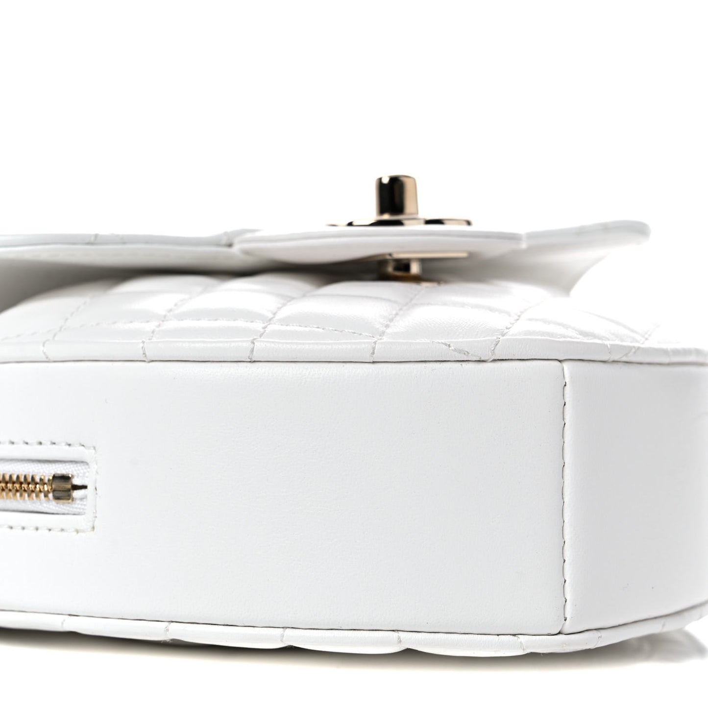 Lambskin Quilted CC In Love Heart Bag White