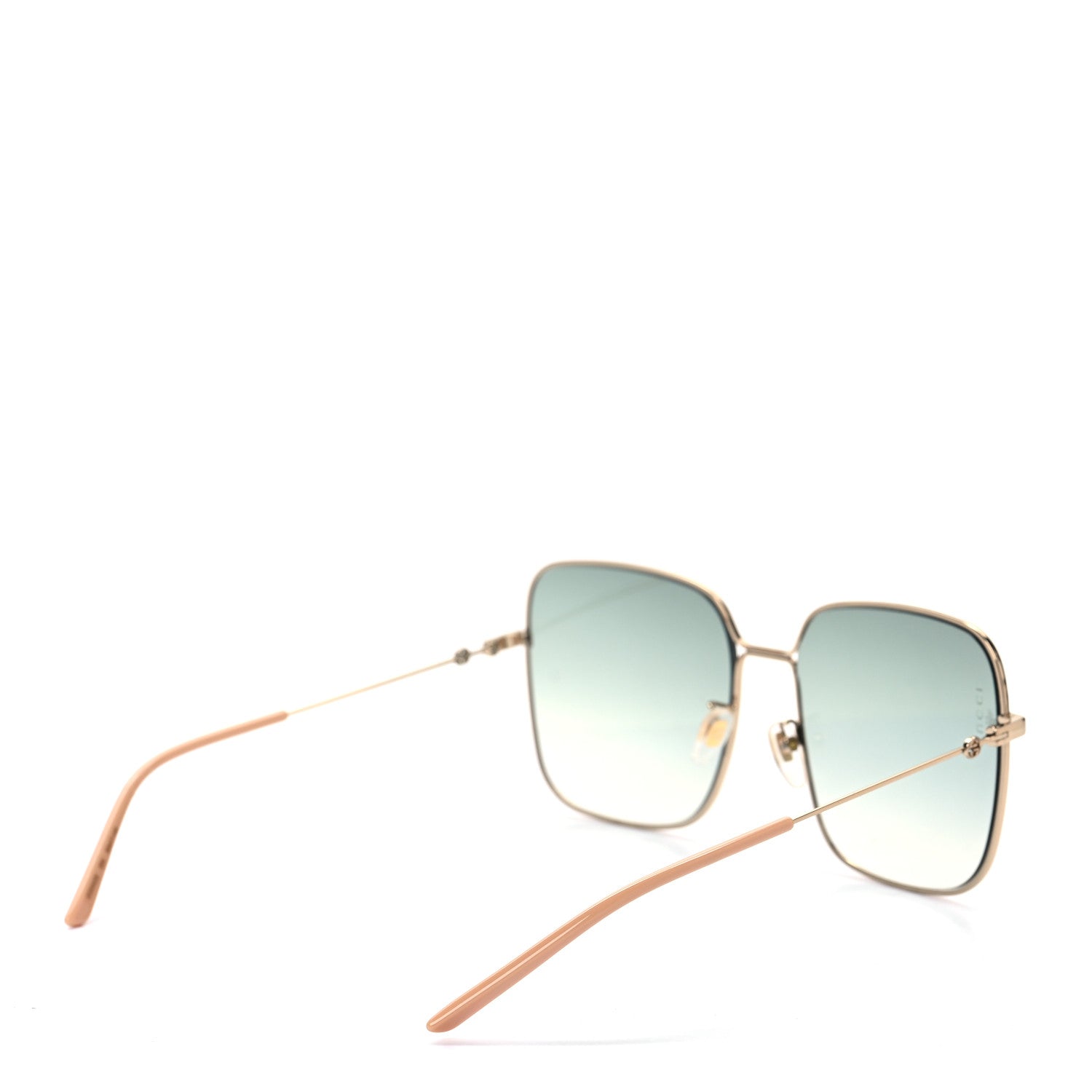 Gucci Metal Square Frame Sunglasses GG0443S Gold Grey 4 of 8
