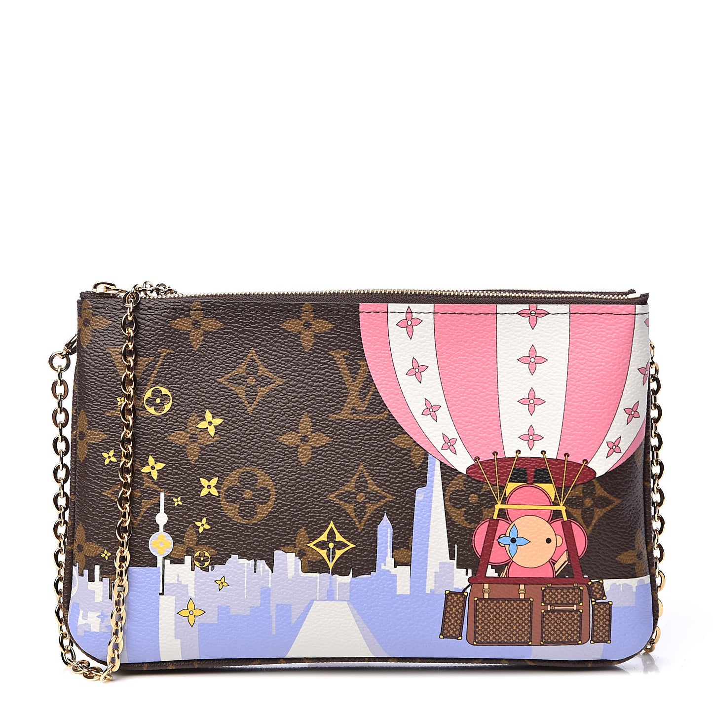 Monogram 2019 Christmas Animation Double Zip Pochette