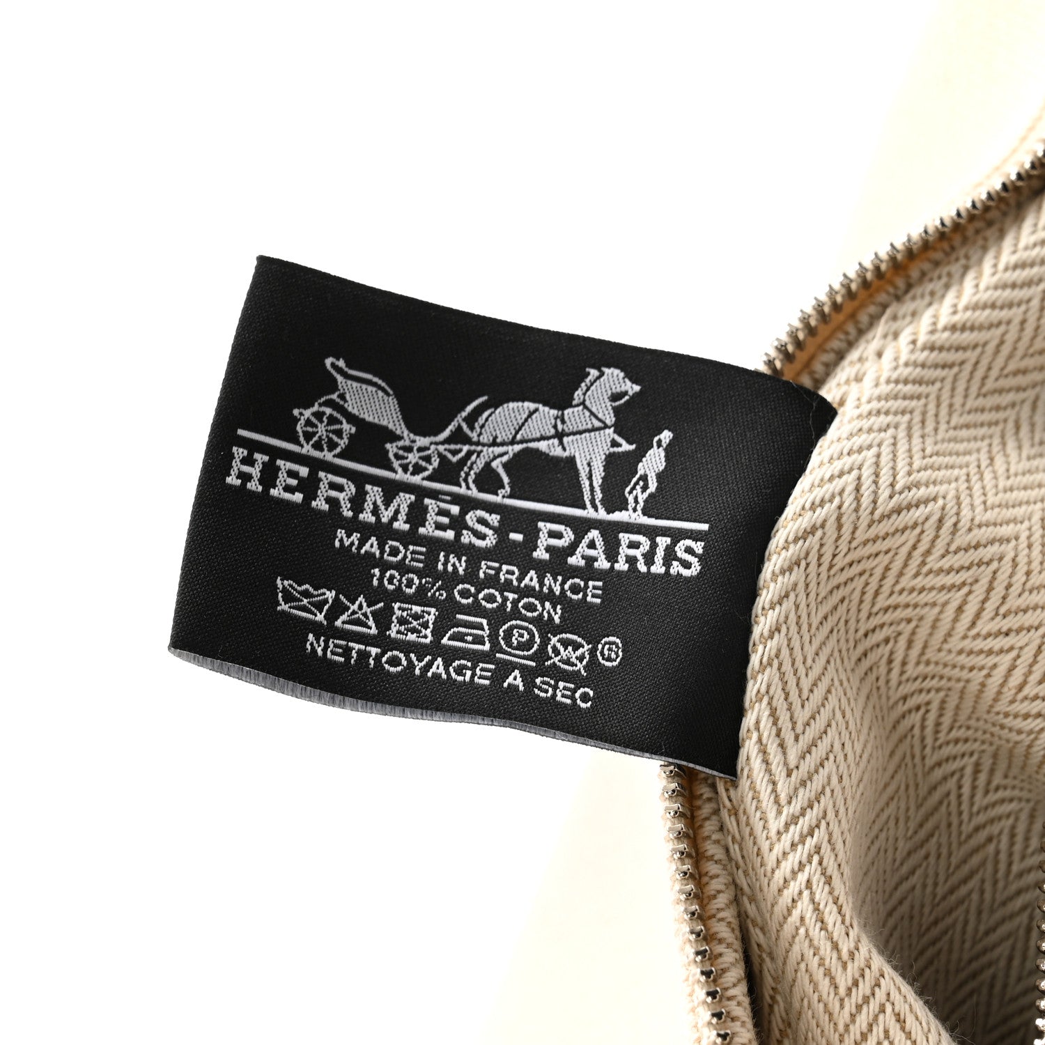 Hermes Canvas Small Bride-A-Brac Pouch Natural 6 of 6