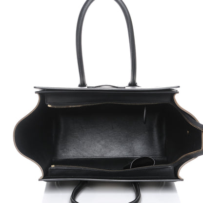 Celine Bullhide Calfskin Suede Mini Tri-Color Luggage White 5 of 8