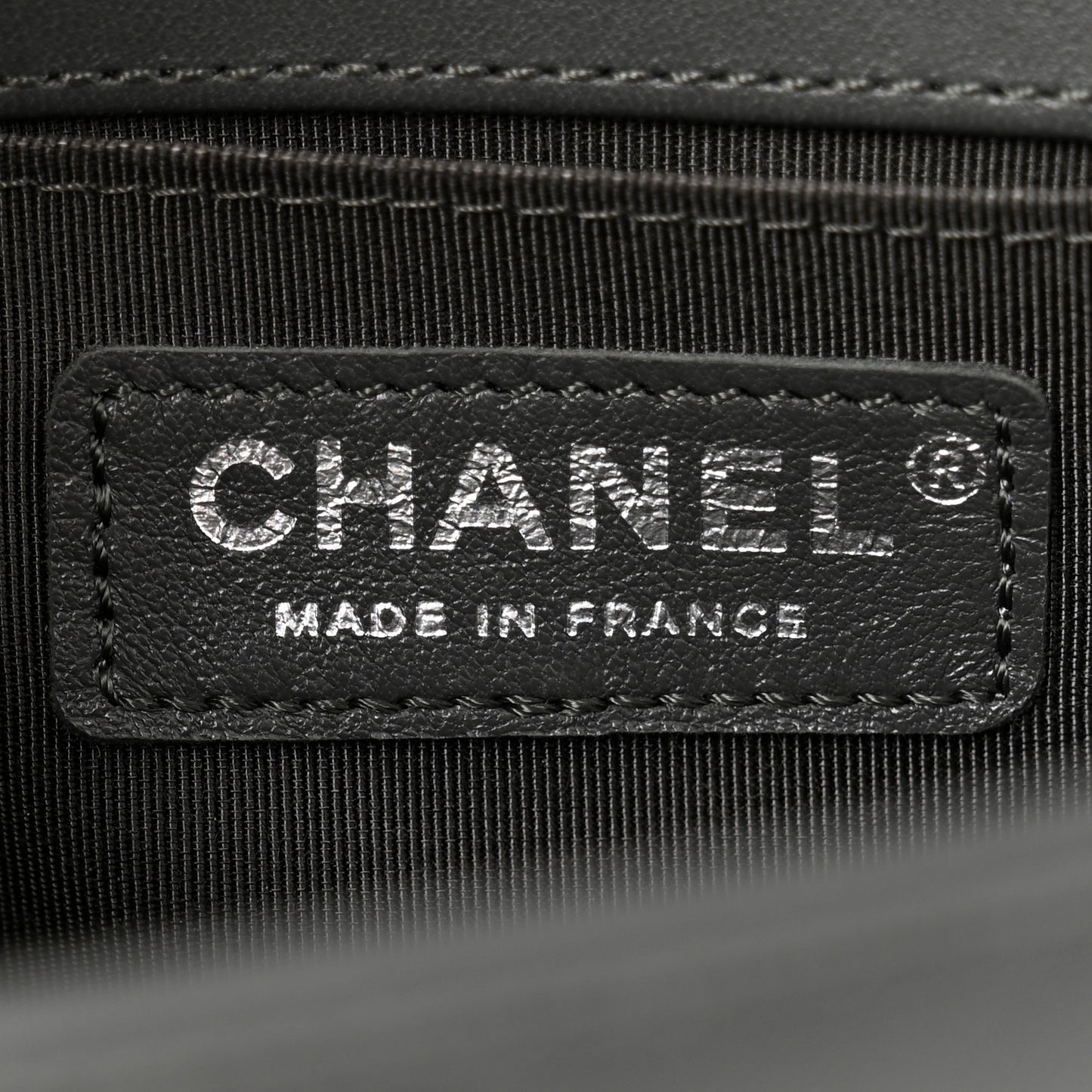 Calfskin Quilted Small Boy Flap Dark Grey