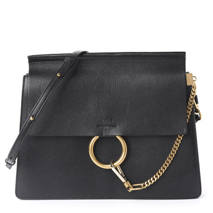 Chloe Calfskin Medium Faye Shoulder Bag Black 1 of 8
