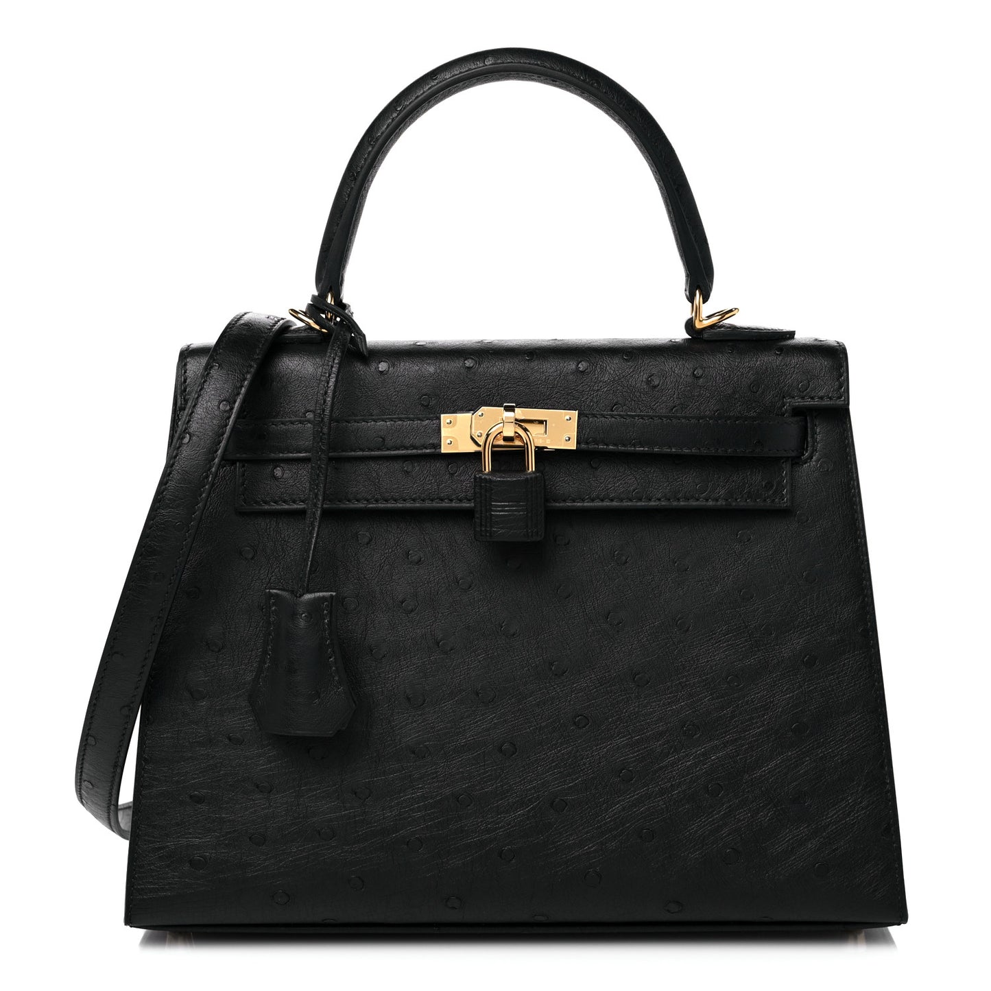 Ostrich Kelly Sellier 25 Black