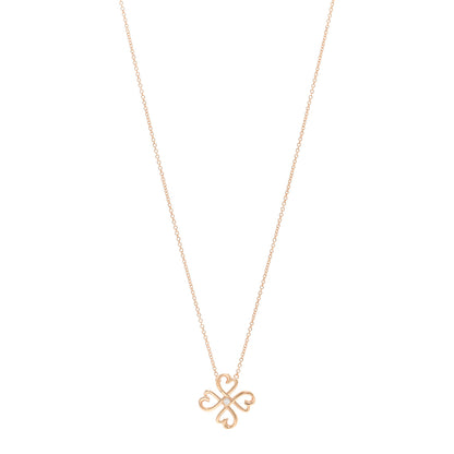 Tiffany 18K Rose Gold Diamond Paloma Picasso Loving Heart Pendant Necklace 1 of 5