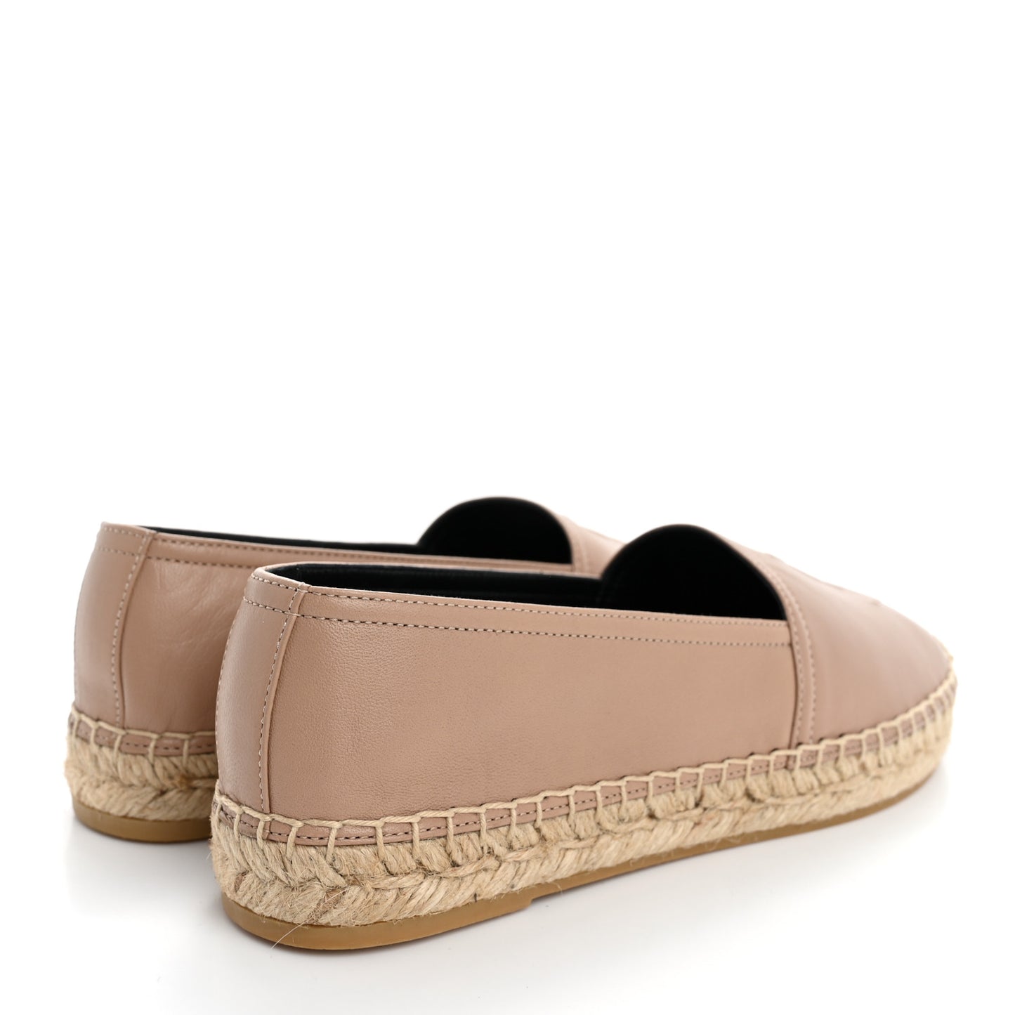 Lambskin Monogram Espadrilles 35.5 Nude