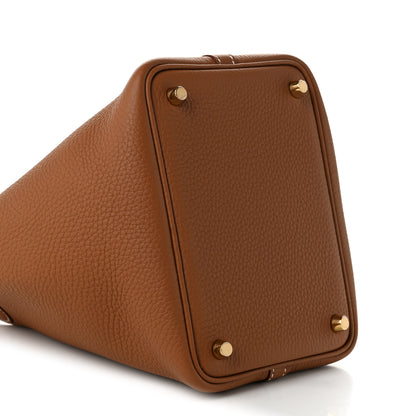 Hermes Taurillon Clemence Picotin Lock 18 PM Gold 9 of 11