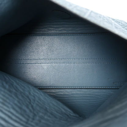 Loewe Goatskin Embossed Avenue Shoulder Bag Blue 5 of 9