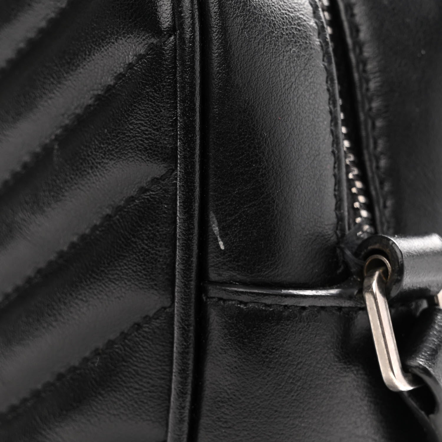 Saint Laurent Calfskin Matelasse Monogram Lou Camera Bag Black 11 of 12