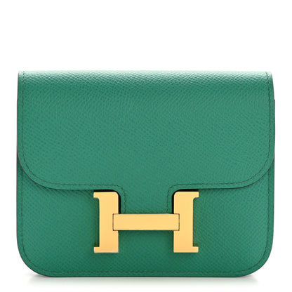 Hermes Epsom Constance Slim Wallet Vert Jade 1 of 11