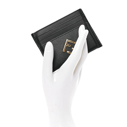 Fendi Vitello Cruise FF Diamonds Card Holder Black 2 of 8
