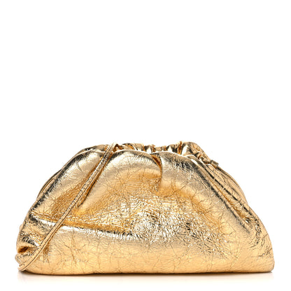 Bottega Veneta Metallic Crinkled Lambskin The Mini Pouch Oro 1 of 12