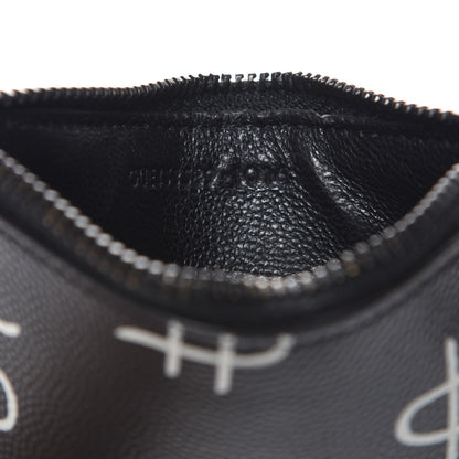 Saint Laurent Grain de Poudre Dollar Print 5 Fragments Zip Pouch Card Holder Black 7 of 8