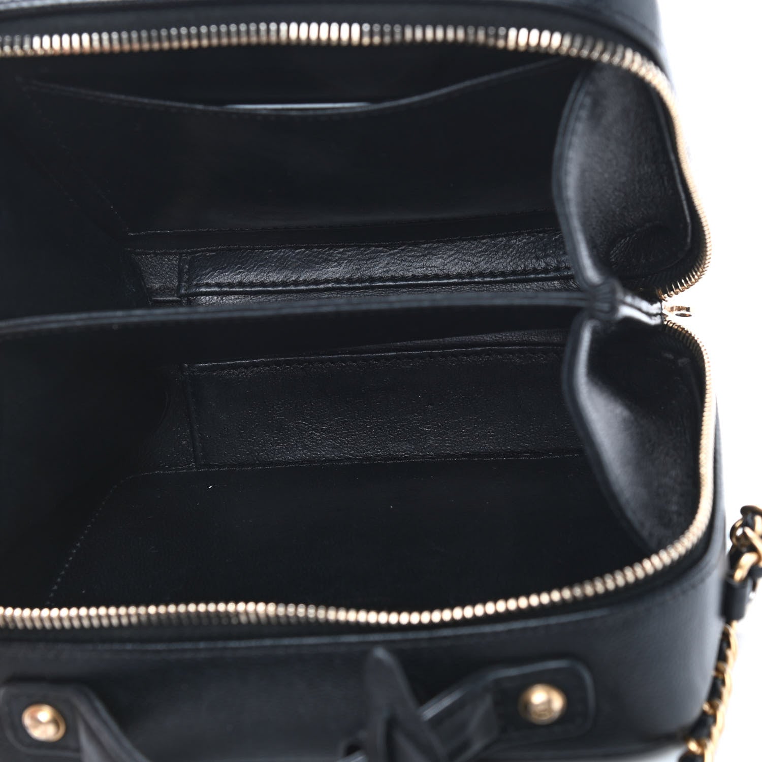 Chanel Caviar Quilted Small CC Filigree Vanity Case Black 5 of 10