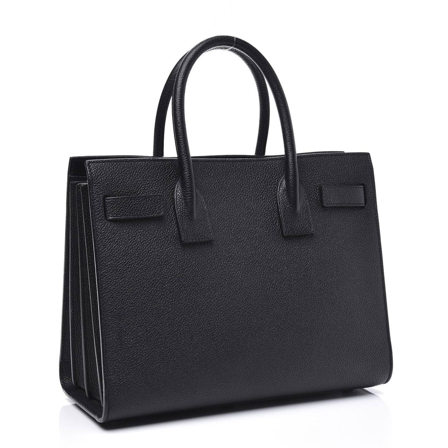 Grained Calfskin Baby Sac De Jour Black