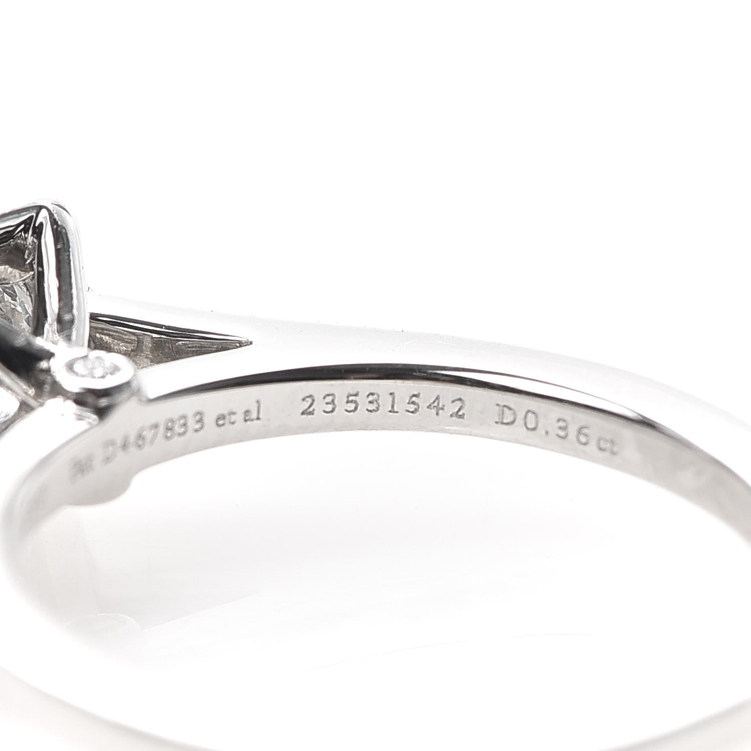 Tiffany Platinum Diamond .36ct Legacy Engagement Ring 47 4 6 of 6