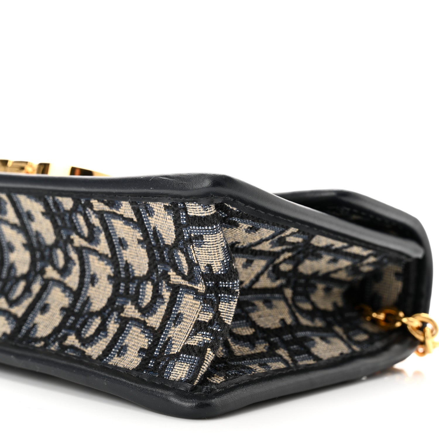 Christian Dior Oblique 30 Montaigne East West Chain Flap Bag Blue 9 of 10
