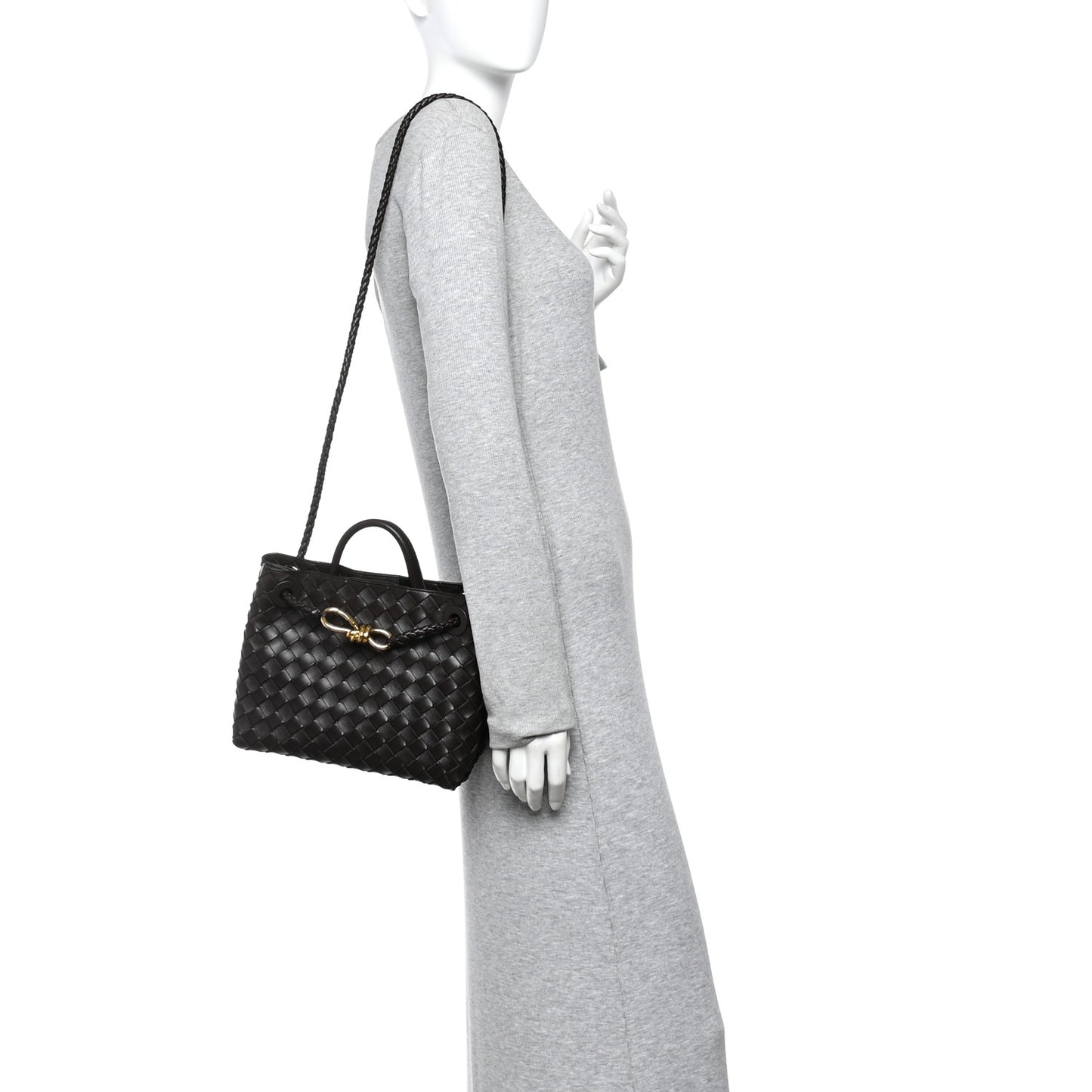 Nappa Intrecciato Small Andiamo Shoulder Bag Fondant