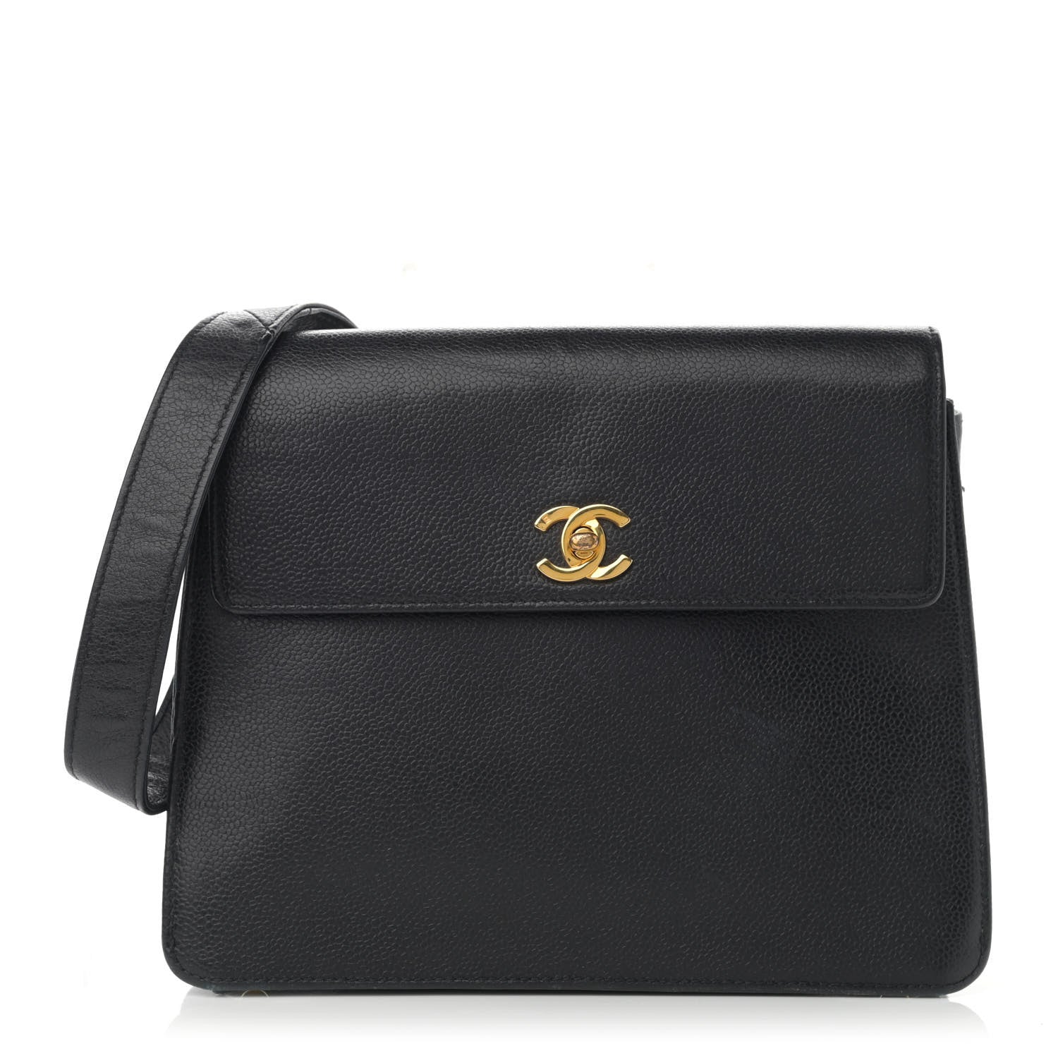 Chanel Caviar Flap Shoulder Bag Black 1 of 17