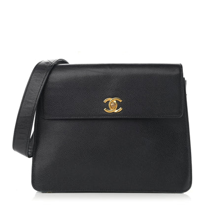 Chanel Caviar Flap Shoulder Bag Black 1 of 17