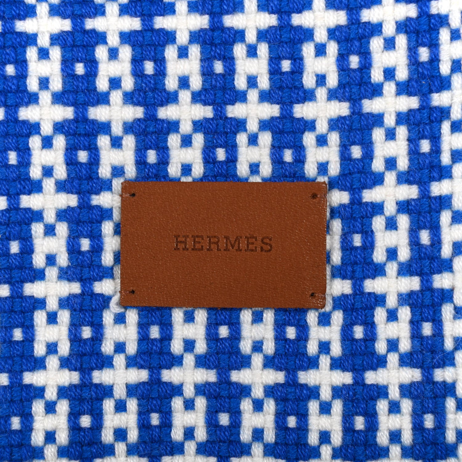Hermes Cashmere Loom Mosaique Blanket Egee 4 of 4
