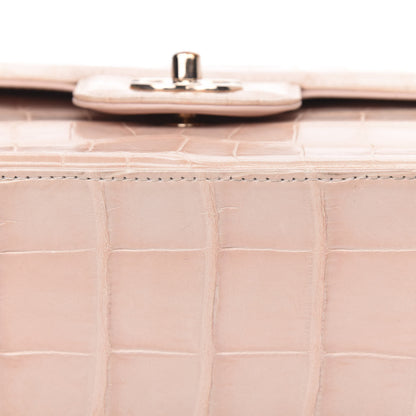 Chanel Alligator Jumbo Double Flap Light Pink 11 of 16