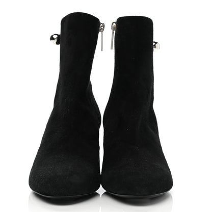 Christian Dior Suede Ankle Boots 38 Black 2 of 9