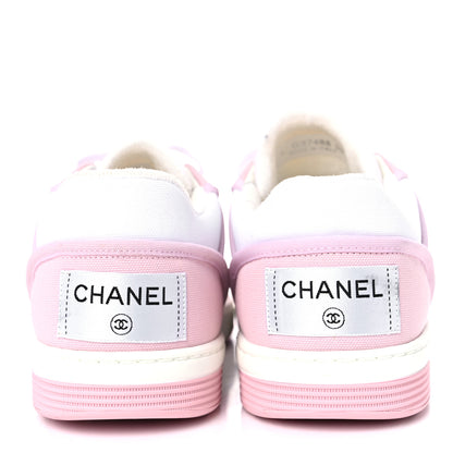 Chanel Fabric Womens Logo Sneakers 39 Light Pink 9 of 10