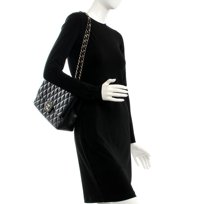 Chanel Lambskin Quilted Jumbo Single Flap Black 2 of 18