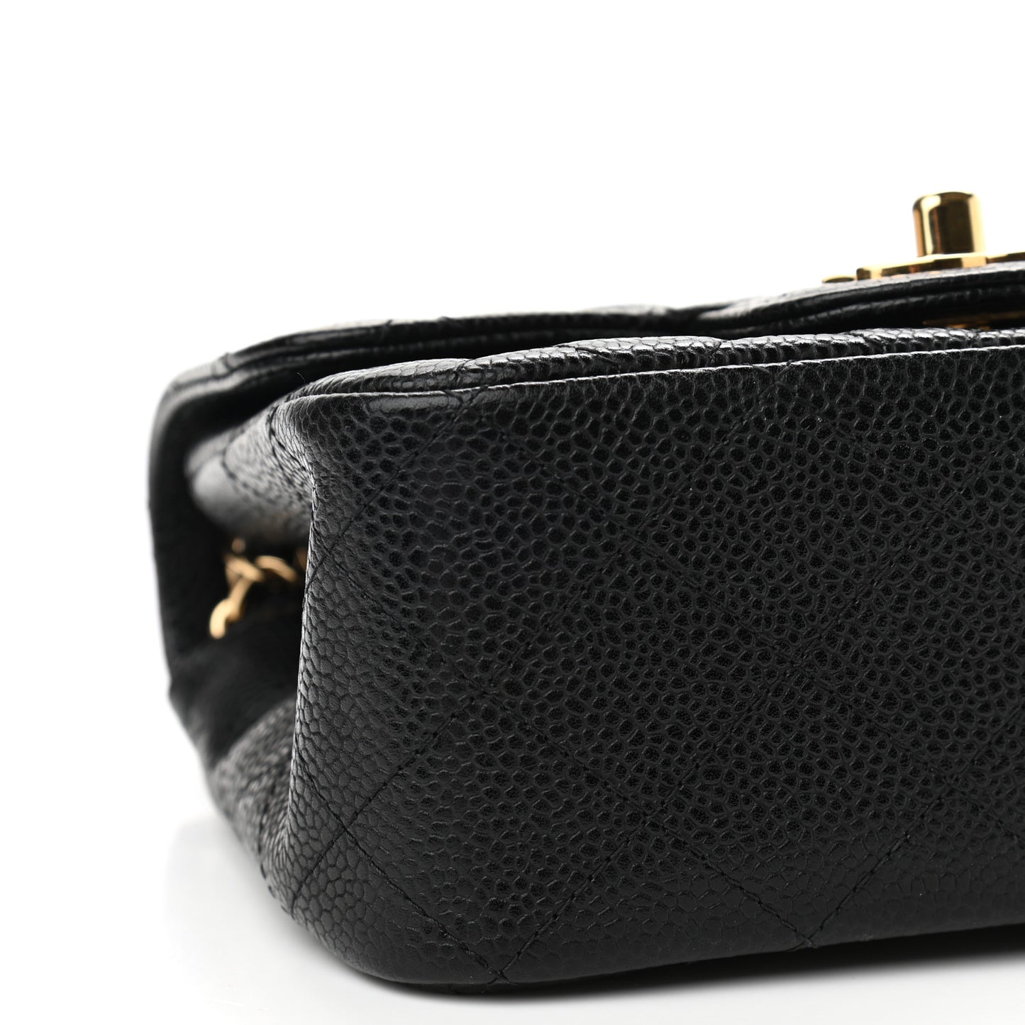 Caviar Quilted Mini Square Flap Black