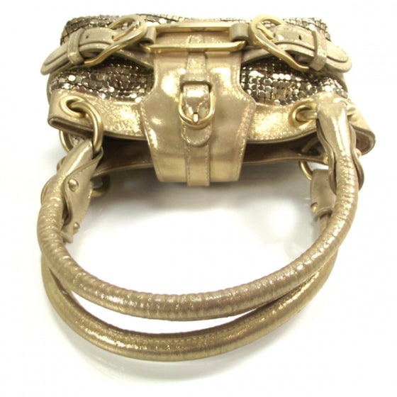 Jimmy Choo Lame Chainmail Mini Tulita Gold 5 of 9