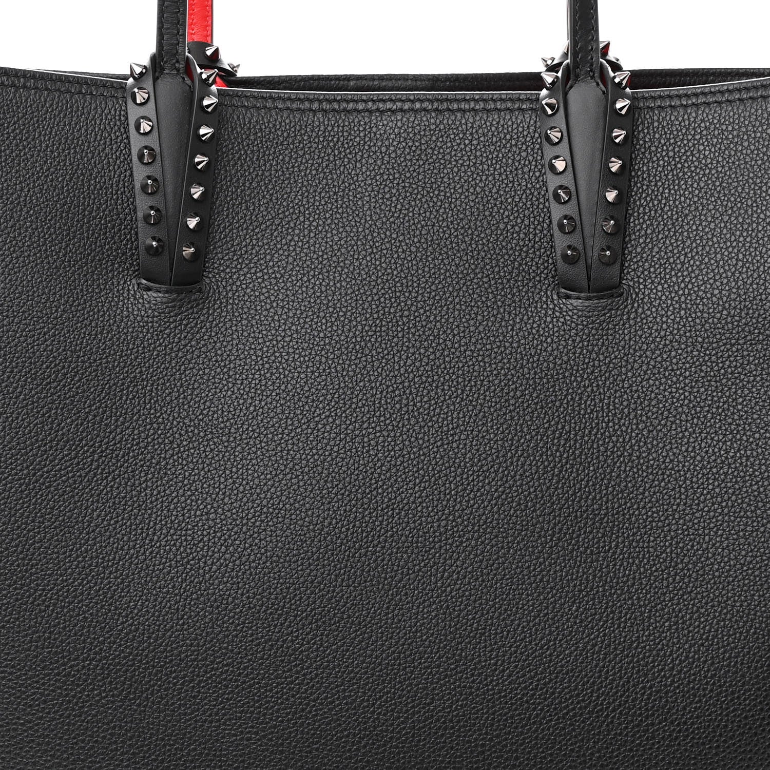 Christian Louboutin Calfskin Spikes East West Cabata Tote Black 8 of 11