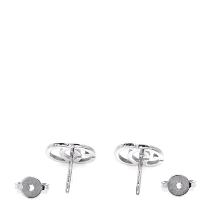 Gucci 18K White Gold GG Tissue Stud Earrings 4 of 5