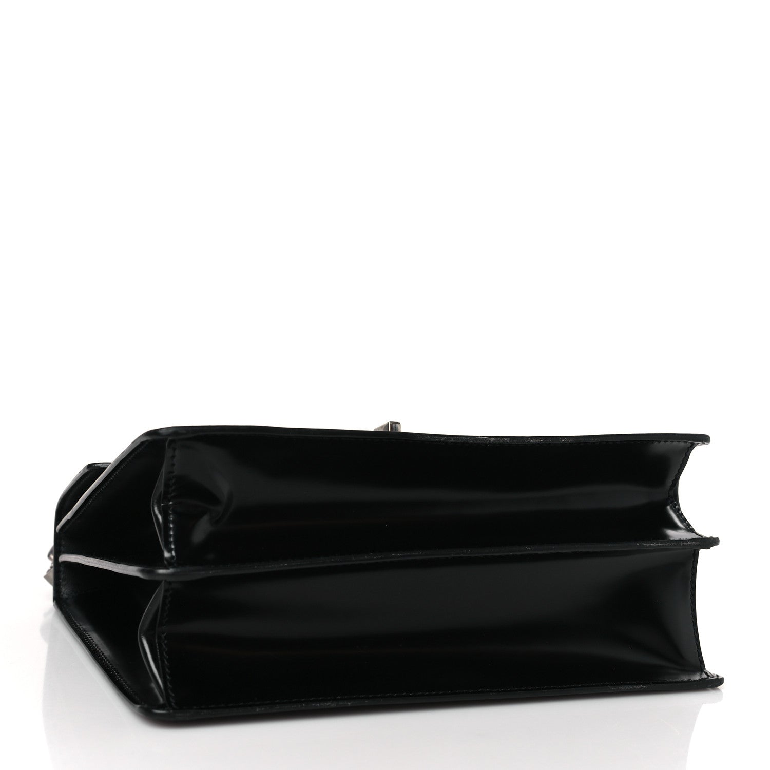 Prada Spazzolato Logo Envelope Top Handle Shoulder Bag Black 4 of 10
