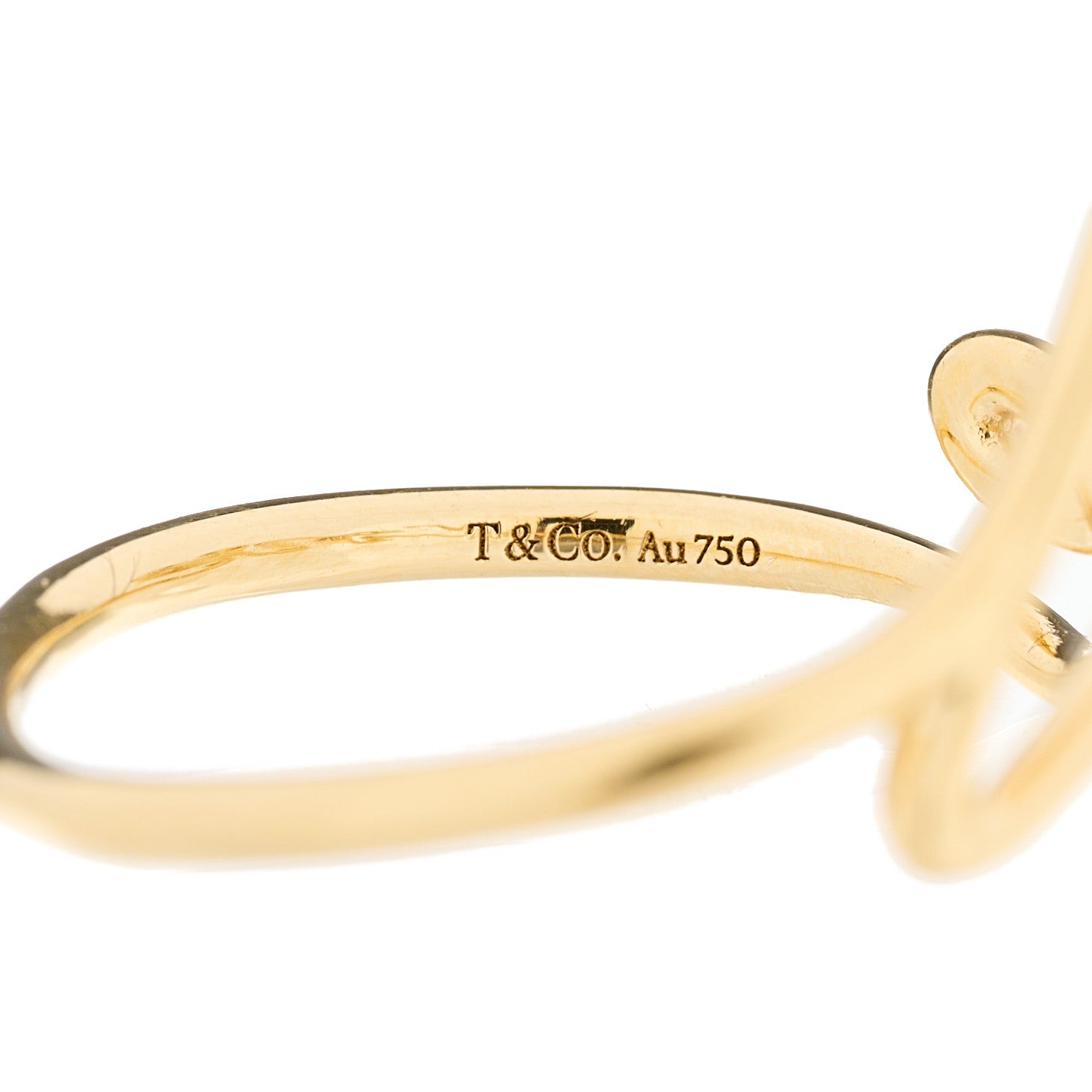 Tiffany 18K Yellow Gold Paloma's Graffiti Love Ring 56 7.75 5 of 5